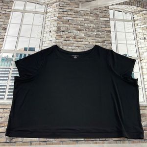 NWT Women’s Lane Bryant Black Short Sleeve Relaxed Fit Shirt (26/28) GC01